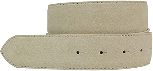 BELTINGER Wechselgürtel aus Veloursleder ohne Schnalle 4 cm | Druckknopf-Gürtel für Damen Herren 40mm | Wildleder-Gürtel 4cm