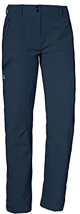 Schöffel Damen Pants Ascona Warm L, warme Wanderhose mit 4 Wege-Stretch, wasserabweisende, atmungsaktive Thermohose, navy blazer, 84