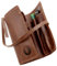 Leather Fountain Pen Case (Holds 6 Pens) - Handcrafted Fountain Pen Pouch w/Sturdy Strap & Fold Over Flap - Secured Wrap Leather Pouch with Two-Open End Pockets for Over-Sized or Extra-Long Pens