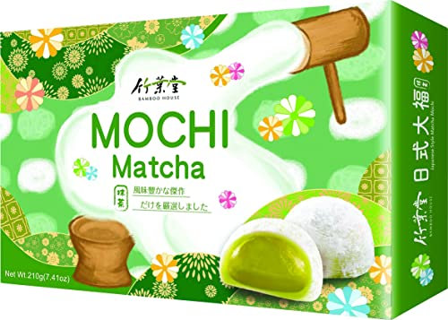 Bamboo House Grüntee Mochi | Matcha 210g | Klebreiskuchen mit grünem Tee | Japanese Style