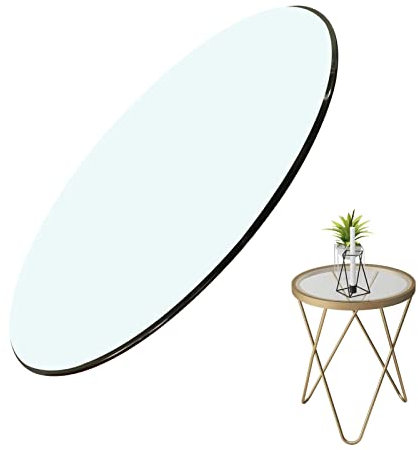V3VOGUE Plateau Verre Rond - Plateau De Table Meuble,Epaisseur 8mm,Diverses Tailles,Verre Circulaire,pour L'assemblage des Tables Et Le Remplacement des Plateaux De Table,Table Ronde
