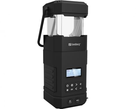 Sandberg Survivor Leuchte All in 1 Solar Handkurbel Powerbank 10000 Licht Bluetooth Lautsprecher DAB- FM-Radio