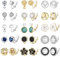 CASSIECA 15 Paar Clip Ohrringe für Damen Mädchen - Gold Silber Nicht Durchbohrt Klips Mit Kubischem Zirkon, Perlen, Blumen - Hypoallergen Hochzeit Set