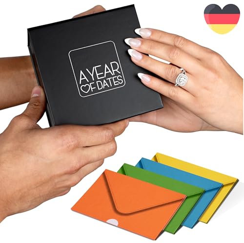 A Year of Dates: Deutsche Ausgabe. Romantisches Valentinsgeschenk. Ideal zum Hochzeitstag. Perfektes Hochzeitsgeschenk. Ein Geschenk zum Valentinstag – geeignet für jedes Paar.