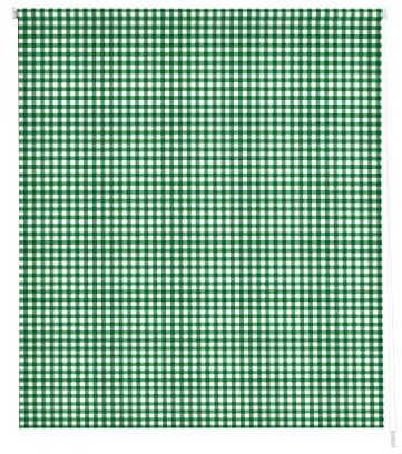 Estoralis Cocina | Estor Enrollable Diseño Moderno | Translúcido Estampado Digital | Modelo Vichy-2 | Verde | 120 x 180 cm (Ancho/Alto) Tamaño Tela 117 x 175 cm | Estores para Ventanas y Puertas