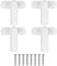 ASelected 4pcs Sash Blocker Window Jammer Zinc Cast Alloy Extra Security Locks for UPVC and PVC Door Window Restrictor Lock Home Security(White)