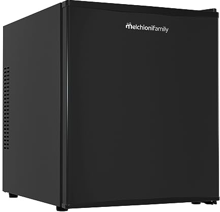 Melchioni Family | Minikühlschrank, Gesamtkapazität 47 Liter, thermoelektrischer Minibar mit LED-Licht, Energieeffizienzklasse E, Modell Polar 47, Schwarz