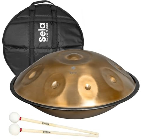 Sela SE 300 Harmony Handpan Bb2 Amara Stainless Steel + keepdrum Schlägel