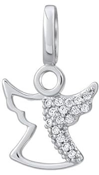 SILVEGO Glittering Ring Silver Angel Anhänger mit Zirkonia Iris FW9292 SSL3622 Marke, Estándar, Metall, Kein Edelstein