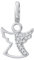 SILVEGO Glittering Ring Silver Angel Anhänger mit Zirkonia Iris FW9292 SSL3622 Marke, Estándar, Metall, Kein Edelstein
