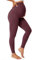 BAYDI Nudi Legging de grossesse opaque taille haute pour femme enceinte, Couleur grenade, L
