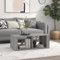 AUVYI Vielseitig Couchtisch Grau Sonoma 100x50x36 cm Holzwerkstoff Beistelltisch Salontisch Kaffeetisch Sofatisch Cautschtisch Sidebord Center Table
