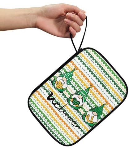 Pzuqiu St. Patrick Uhrenarmbänder mit Zwergstreifen, 12 Stück, kompatibel mit den meisten Uhren, Uhrenarmbandhalter, Organizer für Uhrenarmbänder, nur Tasche