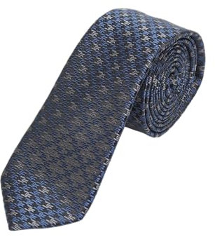 s.Oliver BLACK LABEL Gemusterte Krawatte aus Seidenmix navy 1