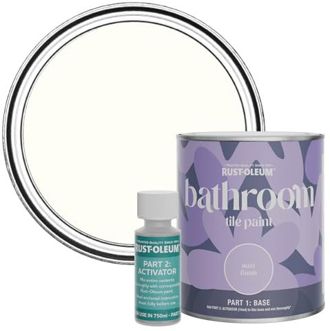 Rust-Oleum Pink Water-Resistant Bathroom Tile Paint In Matt - Sweet Nothing 750ml