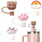4PCS Drinking Straw Cover, Dust Proof Reusable Straw Tips Lids, Portable Straw Protector Cover, Suitable for Most Silicone Straw Topper, Novelty Straw Covers for Decor Gifts