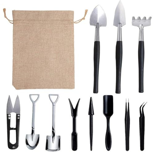 OnIUeZky 12pcs/Set Bonsai Kit Mini Kit de Herramientas suculentas de Mano