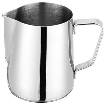 Jarsense Milk Jug, Stainless Steel Milk Frothing Jug, 150ml Milk Steam Jug Coffee Jug, Metal Milk Frothing Pitcher for Espresso, Latte, Cappuccino