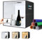 PULUZ Foto-Studio-Lichtbox 50×50CM (19,7×19,7 Zoll) Tragbare faltbare Fotografie-Zelt-Kit mit 160 LED-Lichtperlen + 12 Farbhintergründen + Netzteil für Fotografie
