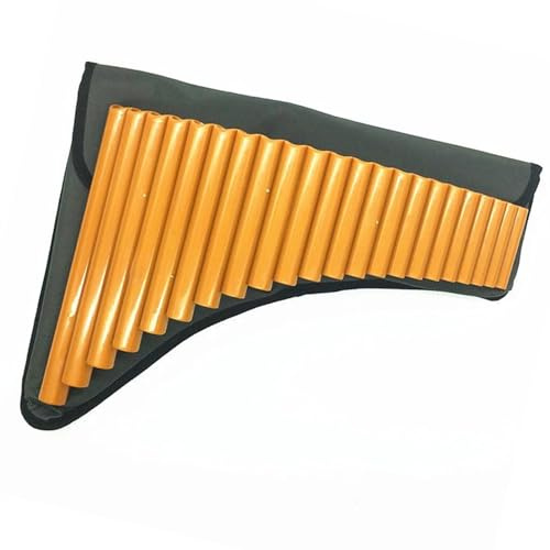 pan flute instrument 22 Pipes Plastic Panflute Key Of G Musical Instruments Flute Orange Color PanPipes (Color : Left Hand)