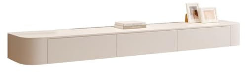 Schwebender TV-Ständer Schwebende Regale Mit 3 Türen Wandmontierter TV-Schrank Holz-Entertainment-Medienkonsole, Großer Stauraum(120 * 24 * 20cm)
