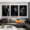Toile de peinture de Couple en noir et blanc,corps Sexy,femmes et hommes,affiche d'art murale imprimée,image murale pour chambre et maison 40x60cmx3 sans cadre