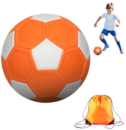 Fussball Curve Ball, 20cm Softball Fußball, Curve Ball Fussball Größe 5, Eva Gummi Swerve Fußball, für Fußballtraining, Geschenk für Kinder Drinnen und Draußen