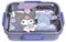 Roffatide Kuromi Impresión de una caja de almuerzo integrada kawaii caja de almuerzo con cerradura de 4 puntos para bocadillos de alimentos y frutas