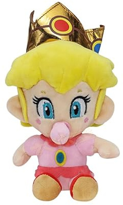 HUAWELL Mario All Star Collection Plüschtier, Gänseblümchen, Roslina, Prinzessinnen, Geschenk für Weihnachten, Neujahr, Geburtstag, 17 cm, Pfirsichfarben