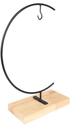 MUSISALY Hängeregale Im Mikro-landschafts-stil Flexible G-förmige Eisenständer Mit Holzsockel Tischständer Für Glas-tarraium