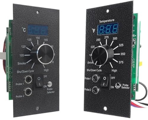 Controlador de temperatura Digital, termostato con pantalla for horno de pellets de madera con sonda for carne RTD dual, parrilla, estufa de barbacoa(A2-B-C)