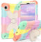 GaoBao for Samsung Galaxy Tab A9 Case 8.7 Inch 2023,with Butterfly Wings Kickstand Cute Women Girls Kids Hard PC Soft Silicone Heavy Duty Shockproof Cover for Galaxy Tab A9 8.7 SM-X110/X115,Rose Gold