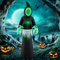 COSTWAY 245CM Halloween Deko Outdoor, LED Aufblasbarer Halloween-Geist, Schreckliche Dekogeist für Hausgarten Rasen Garten Party, selbstaufblasend