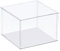 TA-VIGOR Transparente Acryl-Vitrine, 30 x 30 x 30 cm, zusammenbaubar, würfelförmige Aufbewahrungsbox, Organizer, Ständer, staubdichter Schutz, Vitrine mit weißem Boden für Sammlerstücke