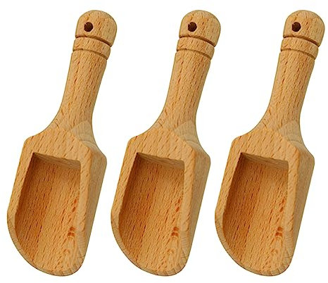 Lotsdonxia Mini Wooden Salt Spoons Smooth-Finished Wooden Spoons Reusable Lightweight Eco-Friendly Small Spoons for Measuring Bath Salts Sugar Tea Spices (3)