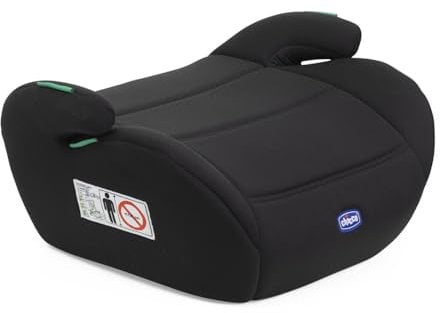 Chicco Quasar i-Size, Seggiolino Auto Bambini 7-12 Anni (126-150 cm), Peso 23-36 kg, Gruppo 3, Facile da Installare con Cintura a 3 Punti del Veicolo, Braccioli Imbottiti e Seduta Confortevole, Nero