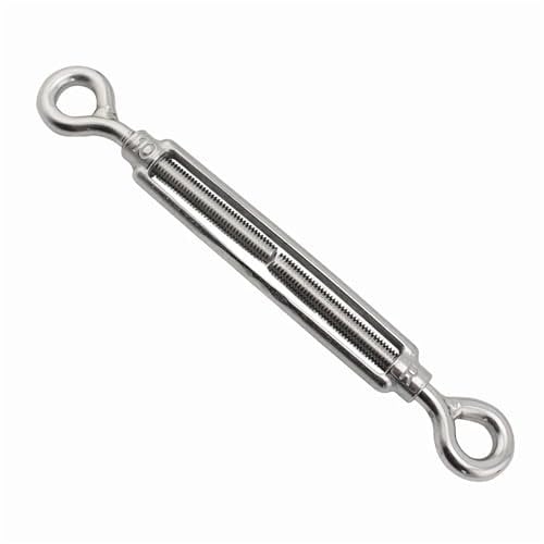 ZHOUXYFDC Turnbuckle Hook 3 Pcs M4 M5 M6 M8 M10 M12 M14 304 Stainless Steel Eye And Eye Turnbuckle Wire Rope Tension Tightener(M8)