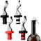 Lever Arm Wine Bottle Stoppers 4 Pcs Reusable Vacuum Expanding Rubber Beverage Bottle Champagne Stopper Vacuum Stoppers for Red and White Wines Corks Prosecco Beer Spirits Collection