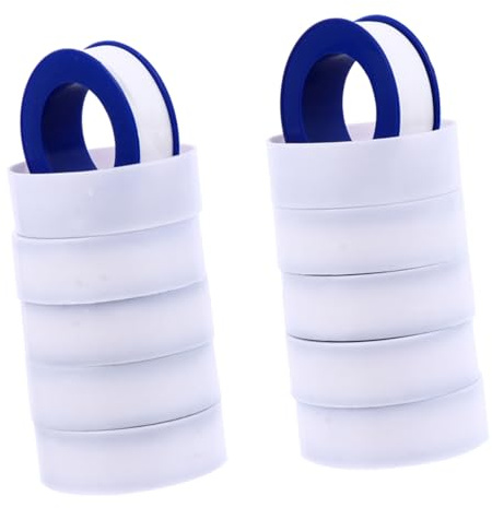 BESTYASH 12 Rolls High-temperature Ptfe Thread Seal Tape for Plumbing Leak-resistant Pipe and Shower Head Sealing Easy-apply Plumber Tape for Water and Gas Pipes Leak Stopper