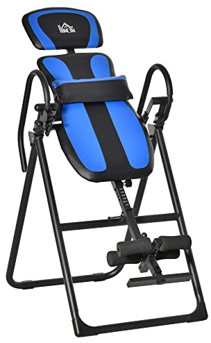HOMCOM Tabla de Inversión Plegable con Ruedas Ajustable 140-203 cm