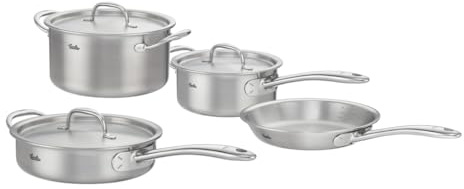 Fissler M5 Pro-Ply® Topfset 4-teilig – Made in Germany, 5-lagiges Pro-Ply™ Mehrschichtmaterial, Edelstahl 18/10, rivet-free®, Induktion