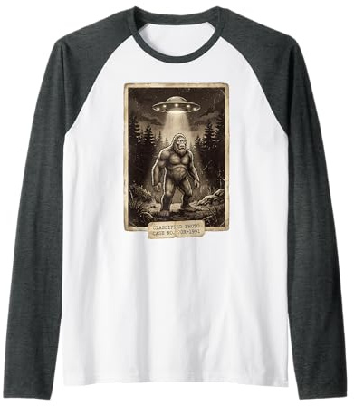 Cryptid Sighting Geheimakte Paranormal Funny Tee 2 Raglan