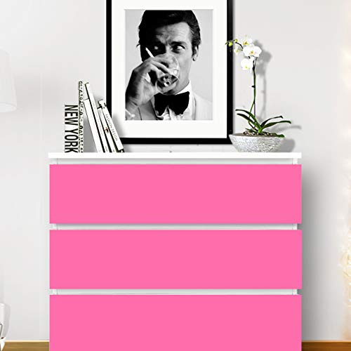 Grandora W5234 Möbelfolie einfarbig passend für IKEA MALM Kommode hellgrau