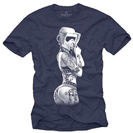 Strom Trooper Star - Tattoo T-Shirt Herren - Ink Wars blau XXL