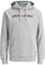 JACK & JONES Herren Corp Logo Sweat Hood Kapuzen Sweatshirt Basic Jumper Reg Fit, Farben:Grau, Größe Pullover:S