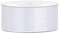 DaLoKu Satinband 6/12/25/38/50/100mm x 25m Geschenkband Schleifenband, Größe: 25mm x 25m, Farbe: Weiß