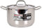 Quttin Hotel - Olla Profesional Induccion, Cocina y Horno, Tamaño Pequeño, Acero Inoxidable Antiadherente, Tapa Cristal y Asas, Diametro 22 cm 5 litros