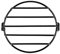 EBTOOLS Round Headlight Grille - 5.75inch Headlight Grill, Black Retro Motorcycle Headlight Grill Round Cover Mask