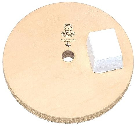 12,7 cm (1,27 cm breit) Leder-Schleifscheibe – passend für 1,27 cm (1/2 Zoll) Dorn – Polierpaste im Lieferumfang enthalten