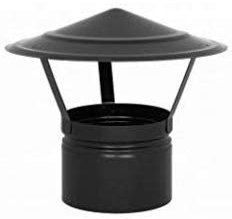 SOMBRERO EXTRACTOR DE HUMO ESTUFA DE LEÑA NEGRO VITRIFICADO 250MM (MILÍMETROS) IDEAL ESTUFAS CHIMENEAS HOGAR PISO MASIA CORTIJO